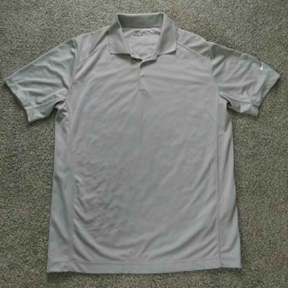 NIKE Dri-Fit Grey Men's Golf Polo Shirt